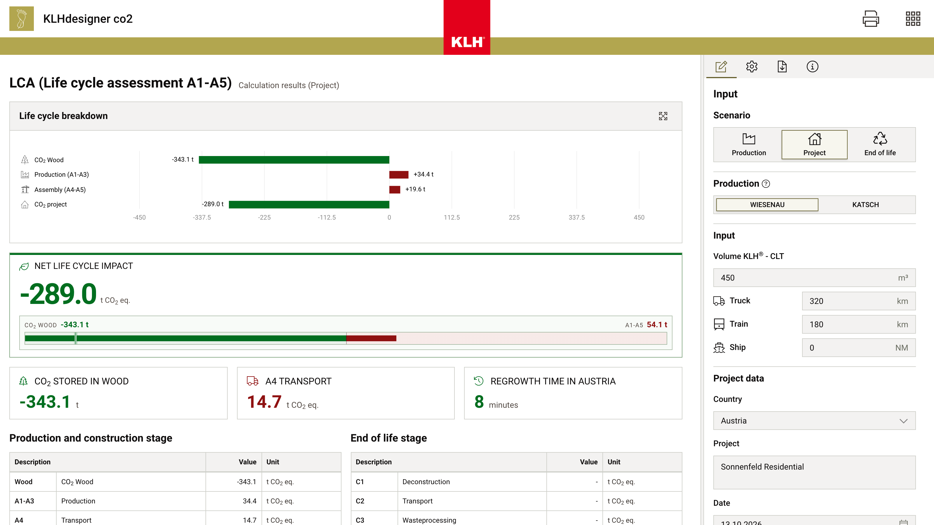 Screenshot of the new KLHdesigner co2